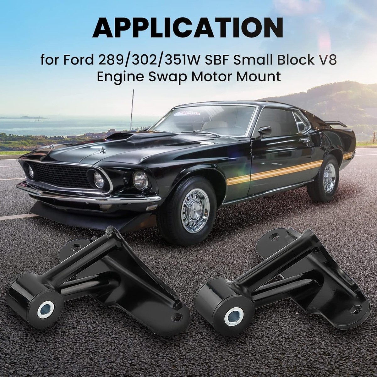 Kit De Supports Moteur à Souder Pour Ford SBF 289 302 351W - MaXpeedingrods, Neuf, 2 Ans Garantie