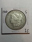1902-S $1 MORGAN SILVER DOLLAR VF/XF DETAIL CLEANED SCARCE DATE
