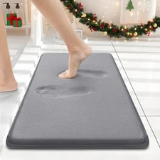 Memory Foam Bath Mat 24x16, Extra Soft and Absorbent Bathroom Mats, Non Slip ...