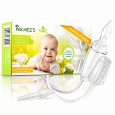 Airmed's Vac Nasal Aspirator Baby. CLINICALLY Tested, Safe and Gentle