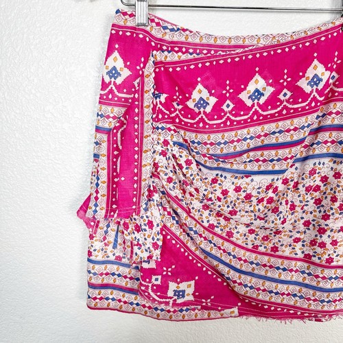 Paul & Joe Sister Womens Boho Pink Batik Pattern Sarong Style Mini Skirt 40 US 8 - Picture 3 of 11