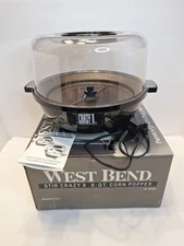 West Bend Stir Crazy 8 Quart Electric Popcorn Popper 82308 8QT Excellent!
