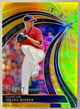 2021 Select Stars Baseball Shane Bieber GOLD 10/10 Bookend Bluejays PRIZM