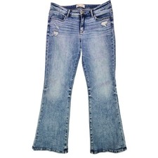 BKE Payton Jeans Womens 30x32 Light Wash Mid Rise Bootcut Distressed Denim