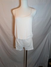 White Ribbed Knit Tank Top and Shorts Lounge Set Women's M-XL See Photos