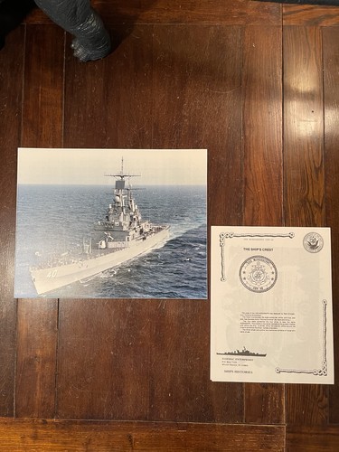 USS Mississippi CGN-40 Navy Photo Crest Certificate Bob Carlisle Estate