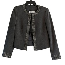 EUC Tahari ASL Gray Blazer Jacket, 6