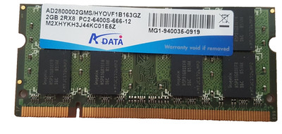 ADATA 2GB 2Rx8 PC2-6400S DDR2 Arbeitsspeicher Speicher Ram AD2800002GMS