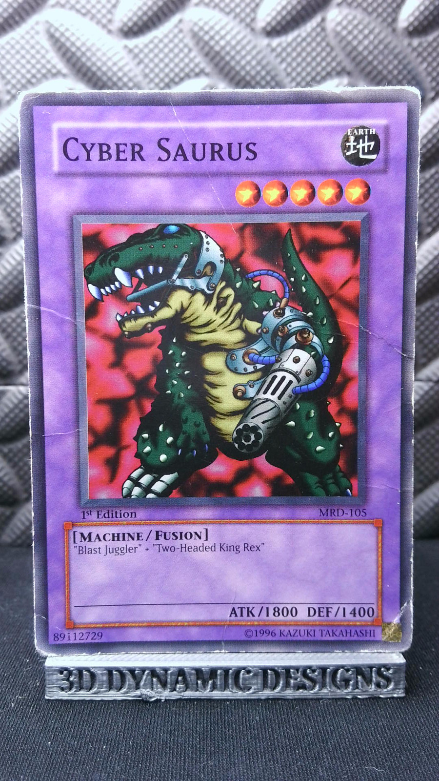 Cyber Saurus MRD-105 YuGiOh Metal Raiders trading card — raw and PSA graded price guide