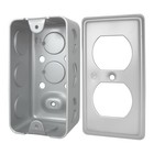 1 Gang Heavy-Duty Metal Electrical Outlet Box - Galvanized Steel Enclosure, 1...