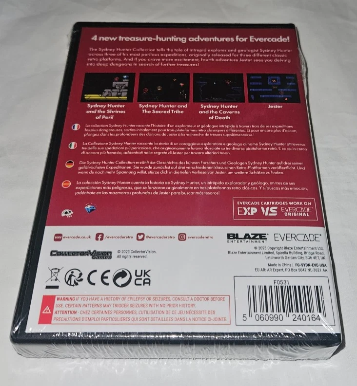 Evercade Sydney Hunter Collection New Sealed 30 Cartridge US Version Blaze - Image 2 of 3