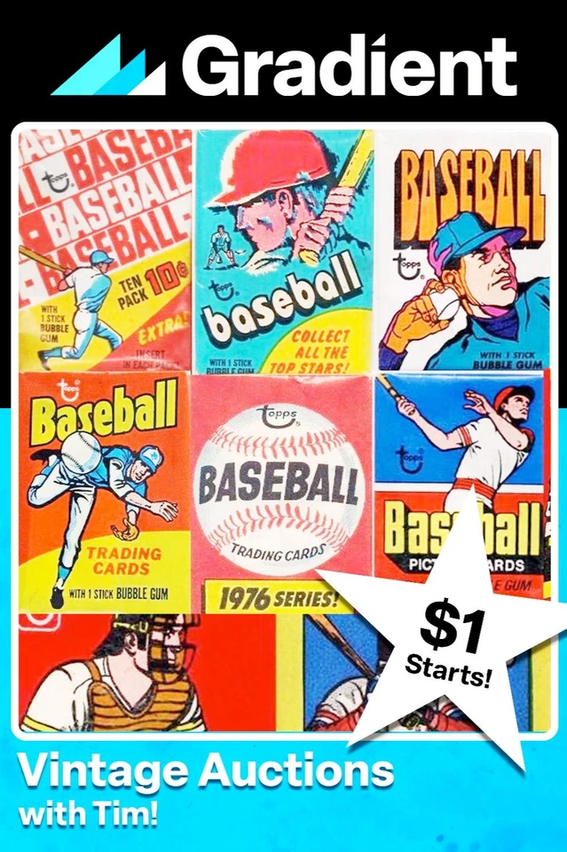 $1 Start Vintage Singles with Tim! Modern mixed in after 4pm!