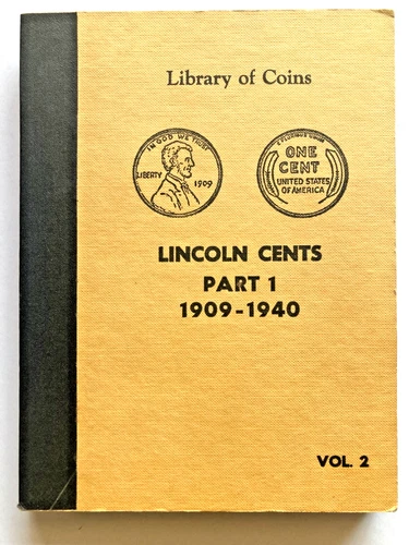 Lincoln Cent Collection 1909-1940 with 81 of 90 Coins in Library of Coins Album