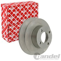 2X febi Bremsscheiben Ø245Mm Hinten Passend FÜR Audi 100 80 90 Cabriolet Coupe