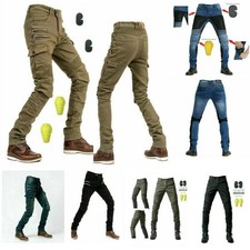Neu Herren Sommer Motorradhose Atmungsakt Motorrad Jeans Hose inkl Protektoren