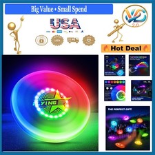 Glow in The Dark LED Flying Disc with 7 Colors  Modes Waterproof Outdoor Game