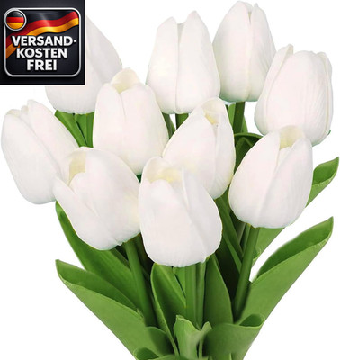 Künstliche Tulpen Blumen Set 10 Stück für Dekoration Hochzeit Frühling
