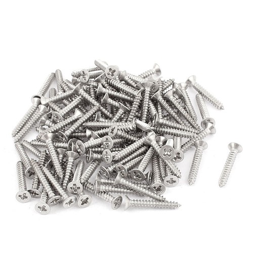 100 Vis Tête Plate M1.2 X 10mm Acier Inox 304 - Uxcell - Neuf