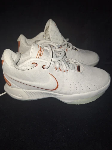 YEEZY Scarpe da basket Nike LeBron 21 Akoya Campfire arancione blu celestino taglia 6M 7 5W