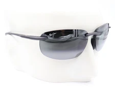 New Maui Jim Hookipa Ultra Black Gray Sunglasses MJ0676S-001 / 676-02 $269