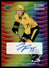 2023-24 Upper Deck Allure Color Flow - Full Rainbow Auto Juuso Parssinen Auto