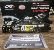 XRARE 2007 Mark Martin #01 US Army COT Checkered Flag Sports 1/24 Die Cast