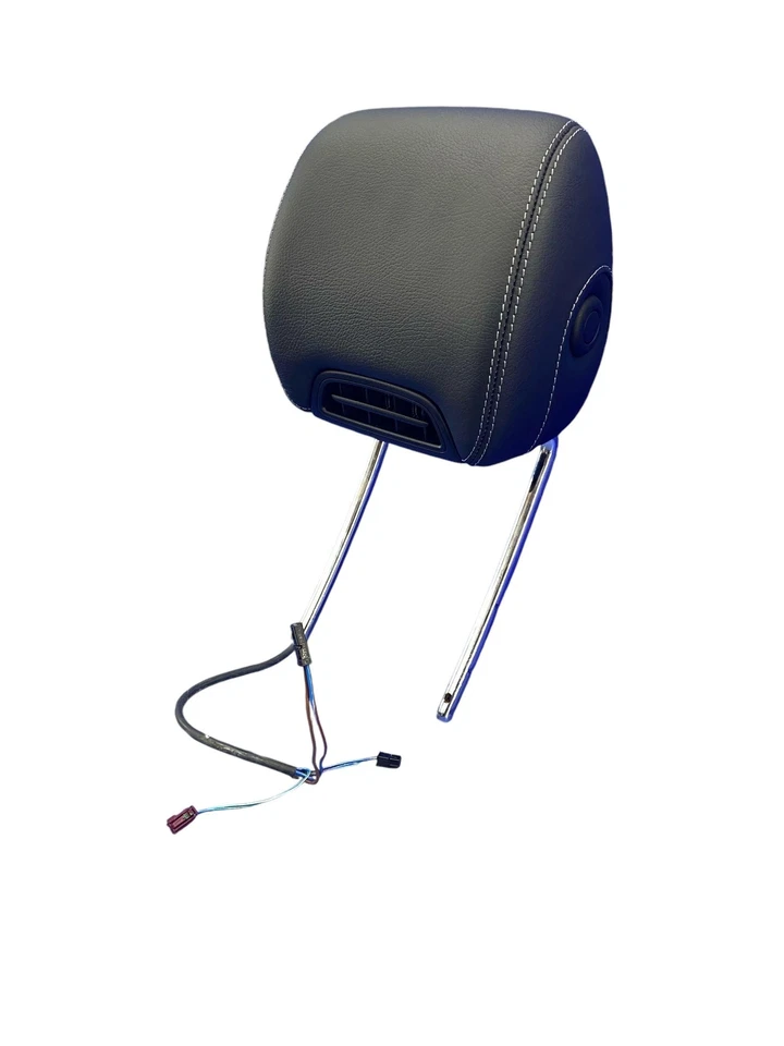 2021-2023 MERCEDES E450 COUPE FRONT LEFT VENTILATED SEAT HEADREST BLACK LEATHER - Image 4 of 4