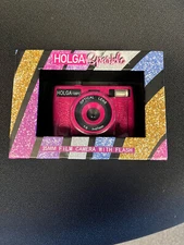 Holga 135FC Hot Pink Sparkle Film Camera 35mm Flash Nostalgic - NEW