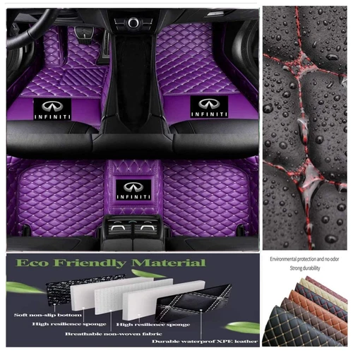 For INFINITI Q50 Q60 Q70 All Models Car Floor Mats Custom Waterproof Carpets - Bild 43 von 47