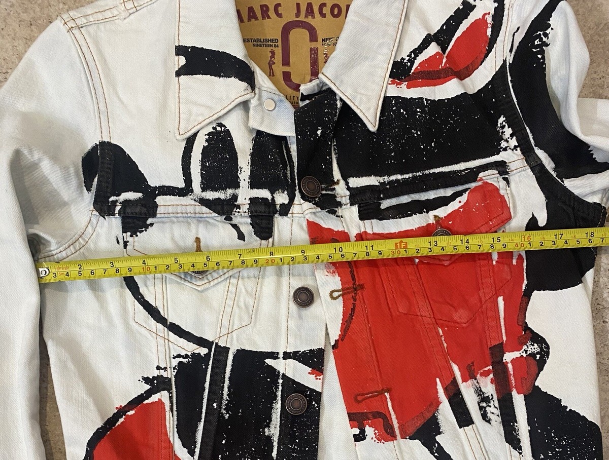 Rare Marc Jacobs Mickey Mouse Denim Designer Jean Jacket