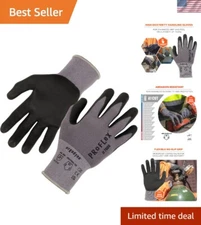 Gray ProFlex Work Gloves - Durable, Touchscreen, Abrasion Resistant, Large