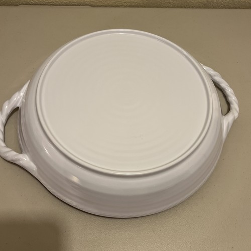 Tommy Bahama Serving Tray Platter 17.5X14X2.5 Round Off White 100% Melamine NEW - Picture 4 of 6