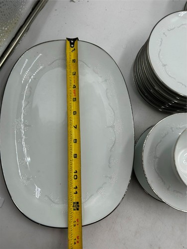 58) PCS--NORITAKE WHITEBROOK--- 8) 5 PC PLACE SETTINGS + EXTRAS -- JAPAN - Picture 9 of 11