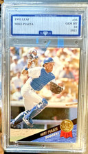 1993 Leaf Mike Piazza RC #35 Flawless GEM MINT 10 🔥RARE HOF ROOKIE CARD 🔥