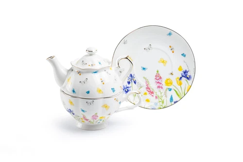 Grace Teaware Butterfly Garden Tea For One Set - Thumbnail 2