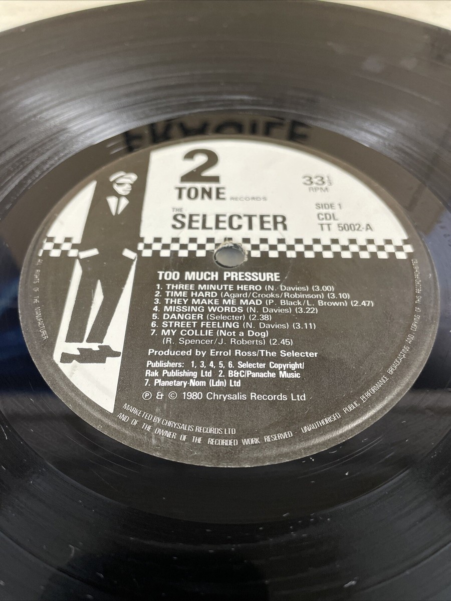 The Selecter Too Much Pressure LP Album Vinyl Record CDL5002 A1/B2