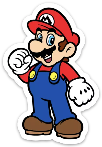 Set of 12 Super Mario Sticker Pack | Power Ups Vinyl Stickers