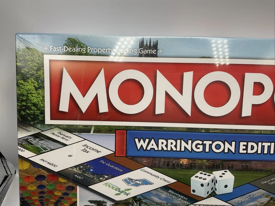 Monopoly Warrington Edition Regional Board Game Family Present Gift - Image 2 of 4