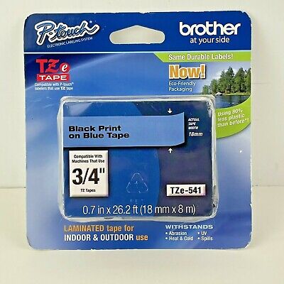18mm Brother 3/4" Black on Blue P-touch Tape for PT1800 PT-1800 Label Maker 
