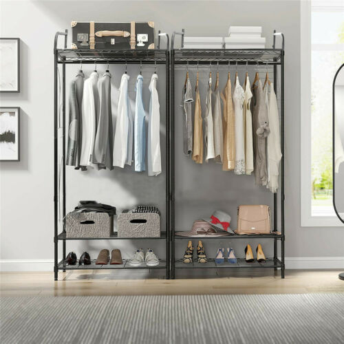 Strong Heavy Wooden/Metal Coat Garment Rack Stand Hall Tree Clothes Rails Hanger - Picture 75 of 235