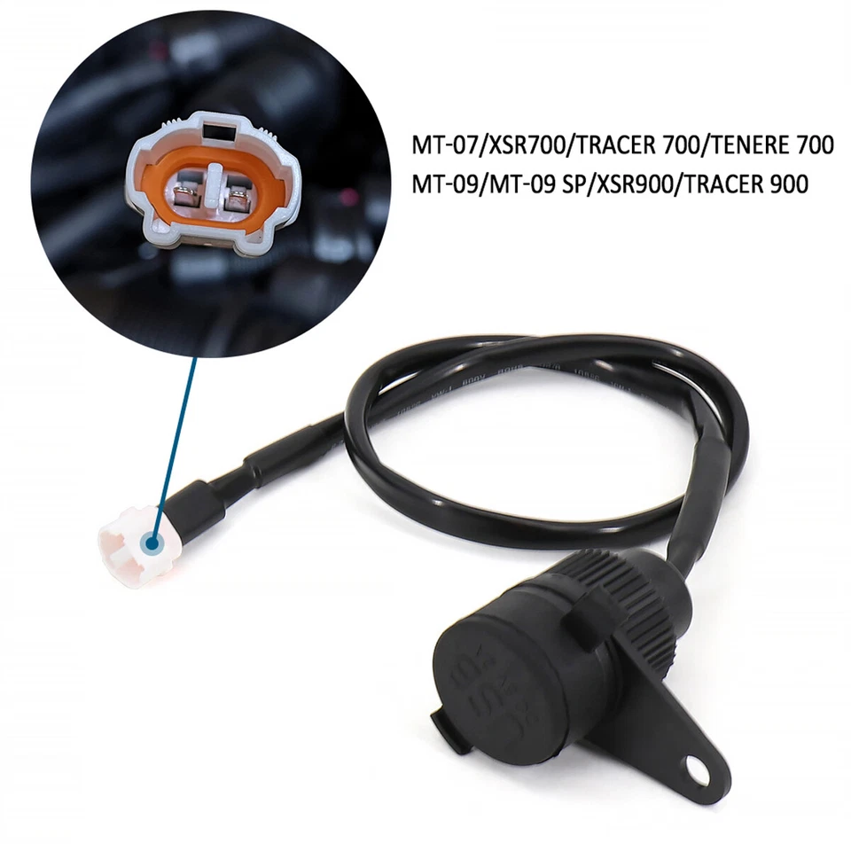 Adaptador USB doble alimentación de CA para YAMAHA MT-09 FZ09 XSR900 Tracer 900 MT07 XSR700 Foto 4 de 4