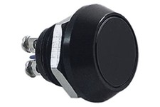 1/2" Black Flat Momentary Stainless Steel Metal Push Button Switch 12mm 12V