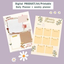 Digital DAILY Planner weekly planner, printable planner. A4 size
