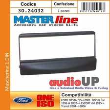 MASCHERINA AUTORADIO 1 DIN FORD FIESTA DAL 1995-->2001 ADATTATORE UN DIN