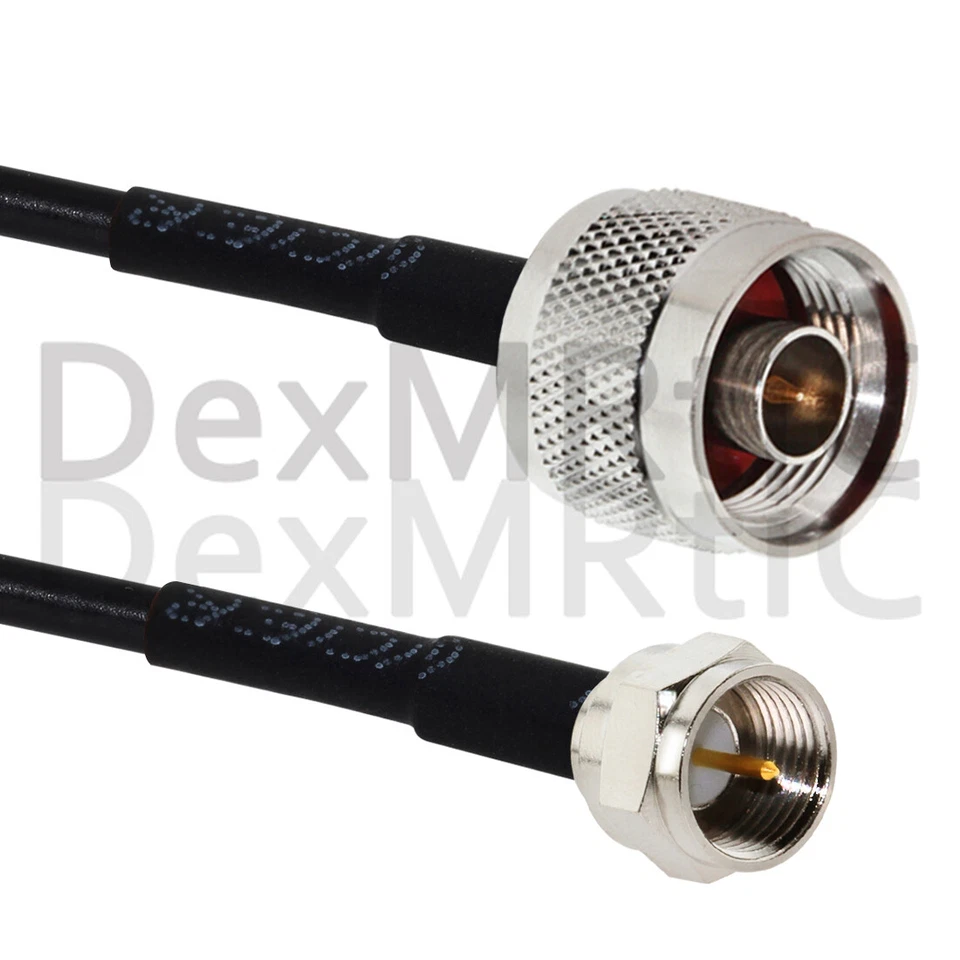 N type Male Female to F Plug Jack Pigtail Cable Adapter RG174 20cm for WIFI NEW - Image 3 of 4