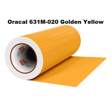 24" x 35 Yds Oracal 631 Matte GOLDEN YELLOW 020 Adhesive Vinyl Graphic Cutting