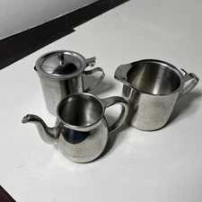 Lot  3 Vintage Brandware/ Vollrath/Polar Stainless Steel Creamer/Pitcher  Japan