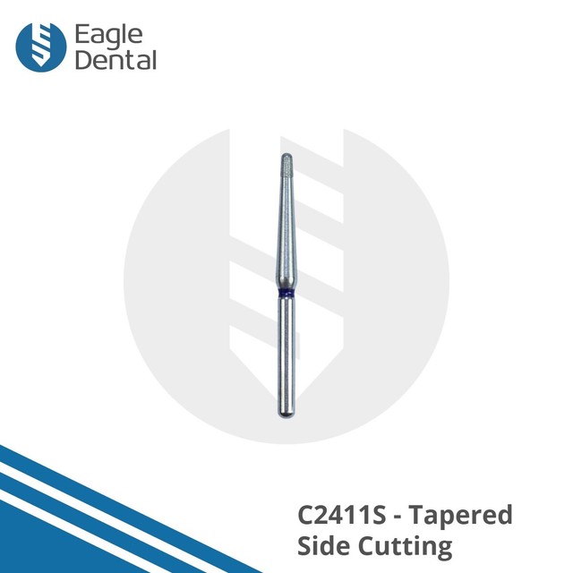 4x Crown Lengthening Burs In Medium Grit Rounded Tip FG Diamond Bur