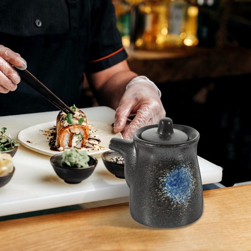 Set of 3 Sushi Dishes Soy Sauce Pot Liquid Seasoning Container Vinegar