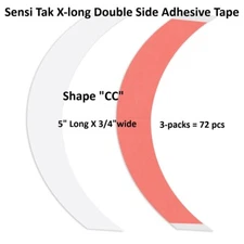 Sensi Tak Red Liner Tape Walker Tape SUPER WIDE 5 INCH 3 pk = 72 pieces Shape CC